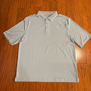 NWOT Coolibar Light Blue Short Sleeve Polo Shirt UPF 50 Mens XL